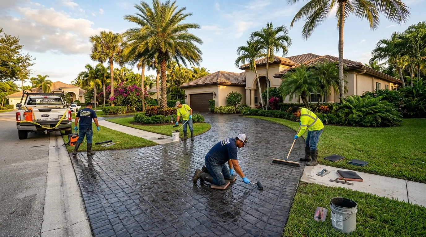 Concrete driveway installation in Tamarac, FL — Tamarac Concrete Pros